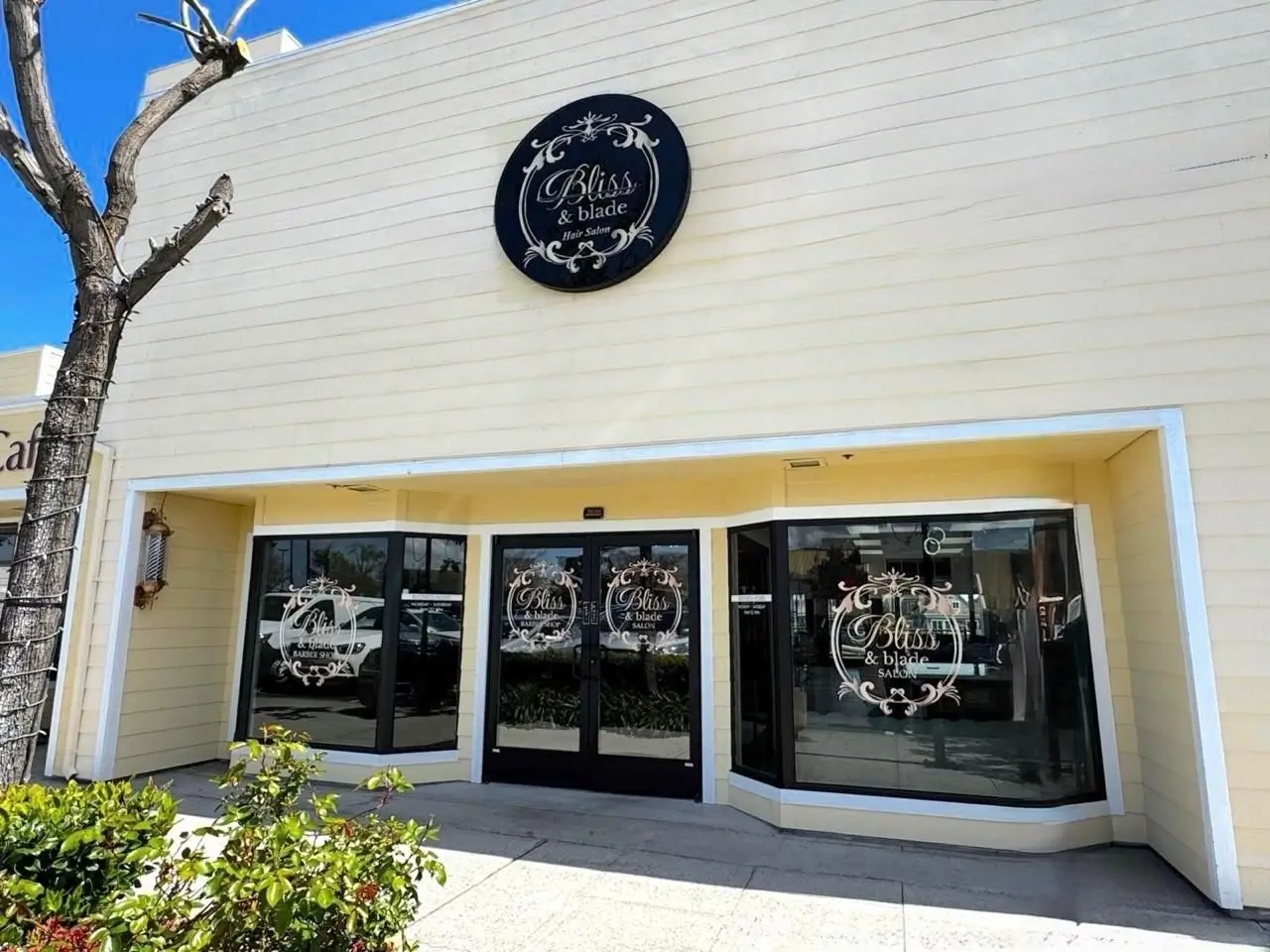 Entrance to Bliss & Blade in Foster City